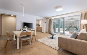 Apartment | Living area - Beautiful Home in Plomin With Jacuzzi, Wifi and 1 Bedrooms (Krsan)