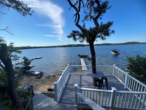 Waterfront lake house  private beach dock