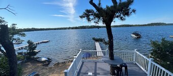 Waterfront lake house  private beach dock