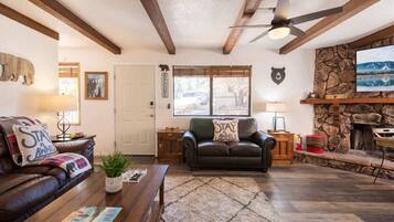 Télévision, cheminée