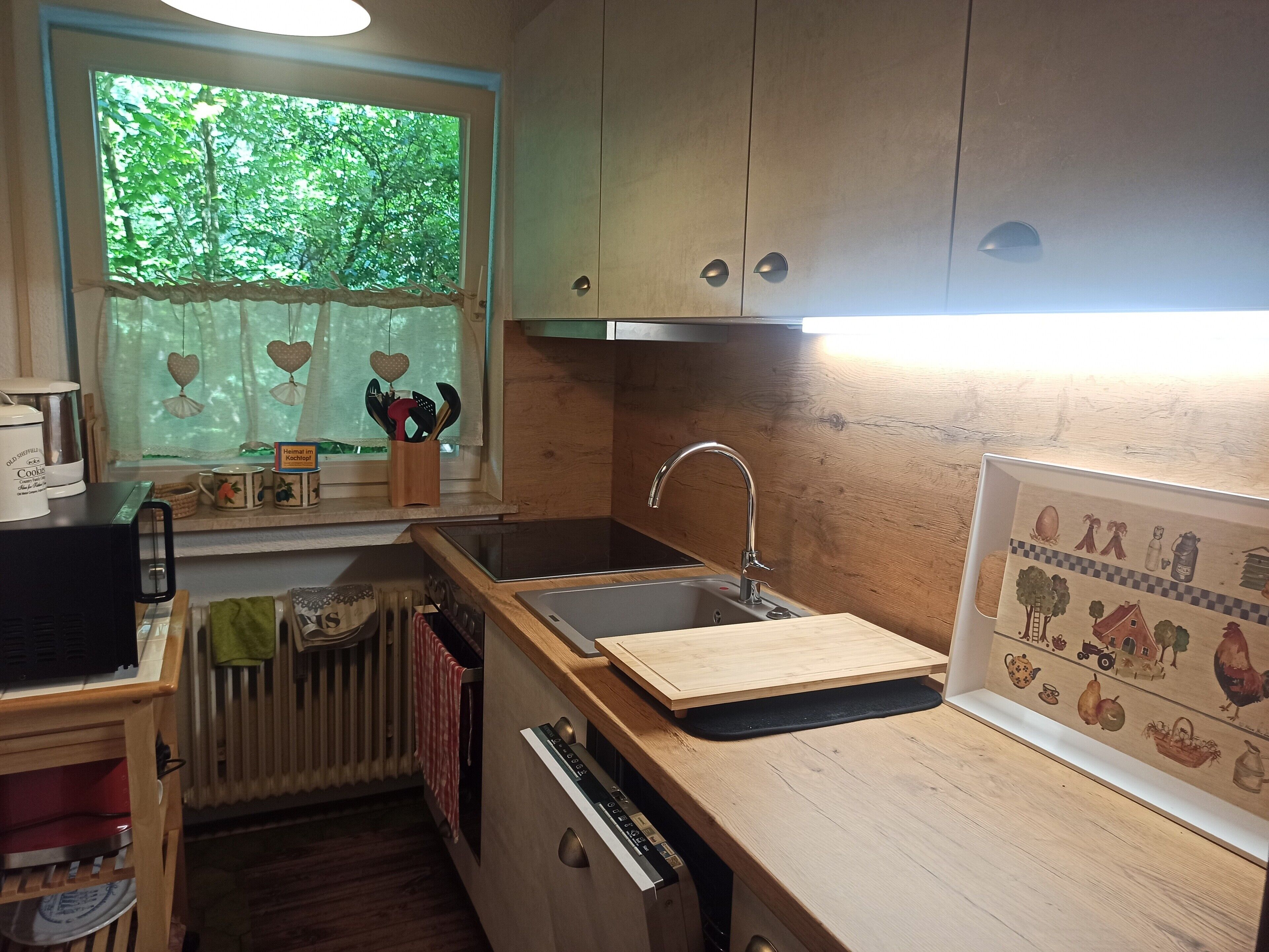 Refrigerador, microondas, horno, placa de cocina