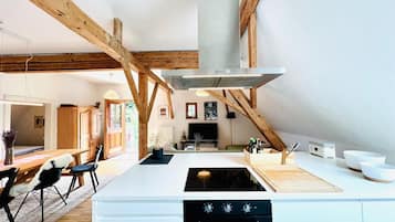 Fridge, oven, stovetop, dishwasher
