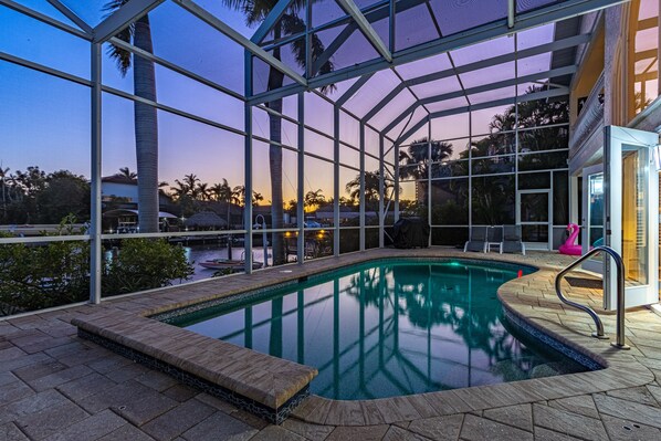 A heated pool
