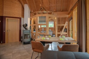 Smart TV, chimenea, reproductor de DVD y libros 