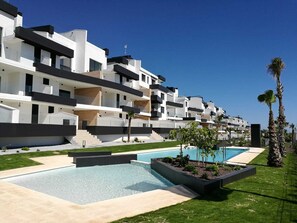 Indoor pool, outdoor pool -  Superb apartment for 4 people - Large terrace, Swimming pools, Sauna, Fitness (Orihuela)