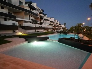 Indoor pool, outdoor pool -  Superb apartment for 4 people - Large terrace, Swimming pools, Sauna, Fitness (Orihuela)