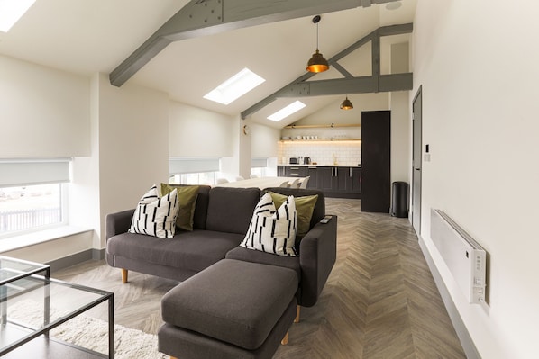 Premium-Apartment, 2 Schlafzimmer | Wohnzimmer