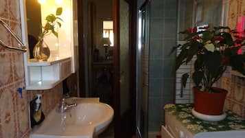 Hair dryer, towels, toilet paper