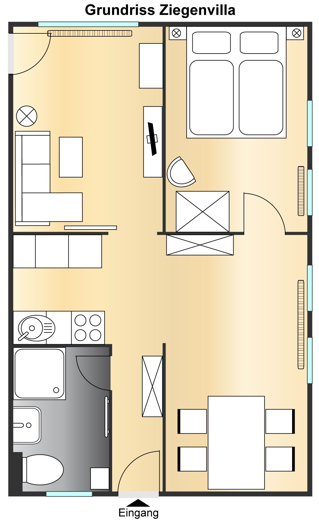 Grundriss Ziegenvilla