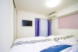 アパートメント | 1 室のベッドルーム、遮光カーテン、WiFi (無料)、ベッドシーツ