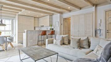 Smart TV, fireplace