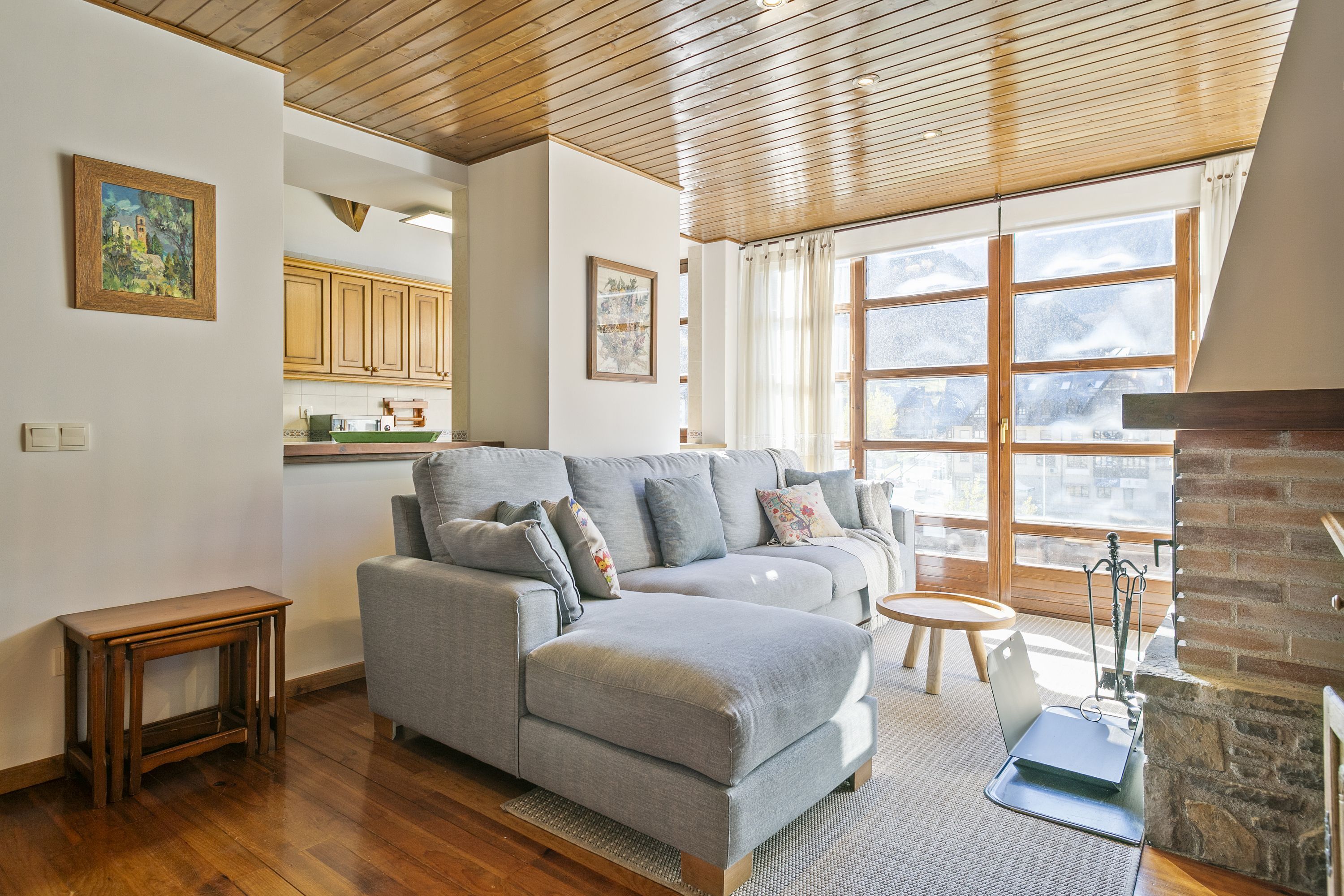 Televisión, chimenea