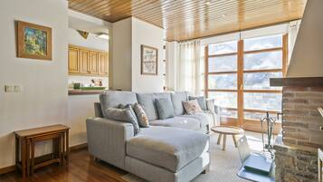 Televisión, chimenea