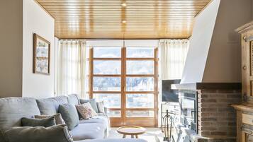 Televisión, chimenea