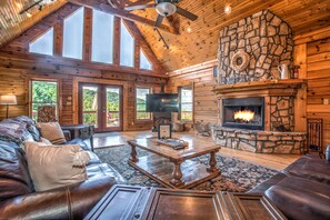TV, fireplace, ping pong
