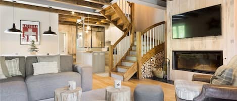 TV connectée, cheminée