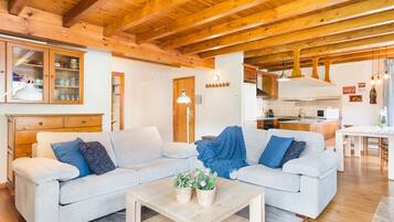 Televisión y chimenea