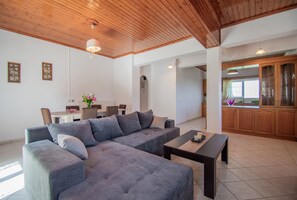 Comfort Double Room, Multiple Beds, Bay View | Living area | Flat-screen TV