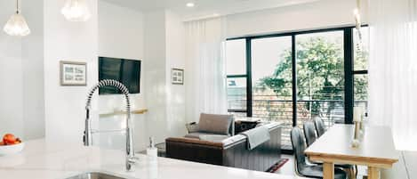 Presidential Suite, 2 Bedrooms | Living area | Smart TV, Netflix, streaming services