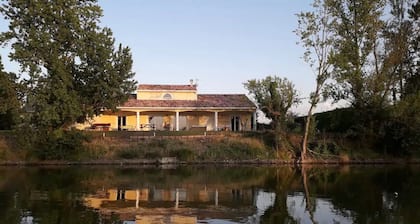 Contemporary house with heated swimming pool on the edge of a private lake... paradise