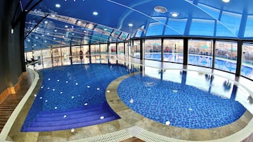 Indoor pool, outdoor pool, free cabanas, pool umbrellas
