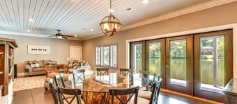 Hot Tub, Dock, Lakefront: Luxe Six Mile Retreat