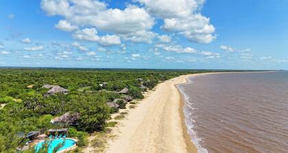 Saadani Safari Lodge - bush, river, beach