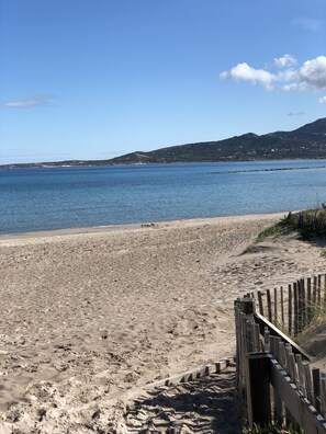 Beach nearby, sun-loungers