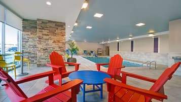 Indoor pool, pool loungers