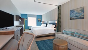 高級寢具、Tempur-Pedic 床墊、客房內保險箱、書桌
