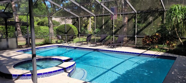 A heated pool