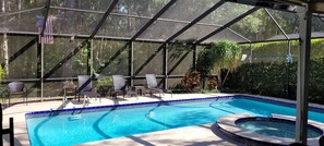 A heated pool