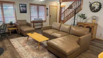 Televisión, chimenea y reproductor de DVD