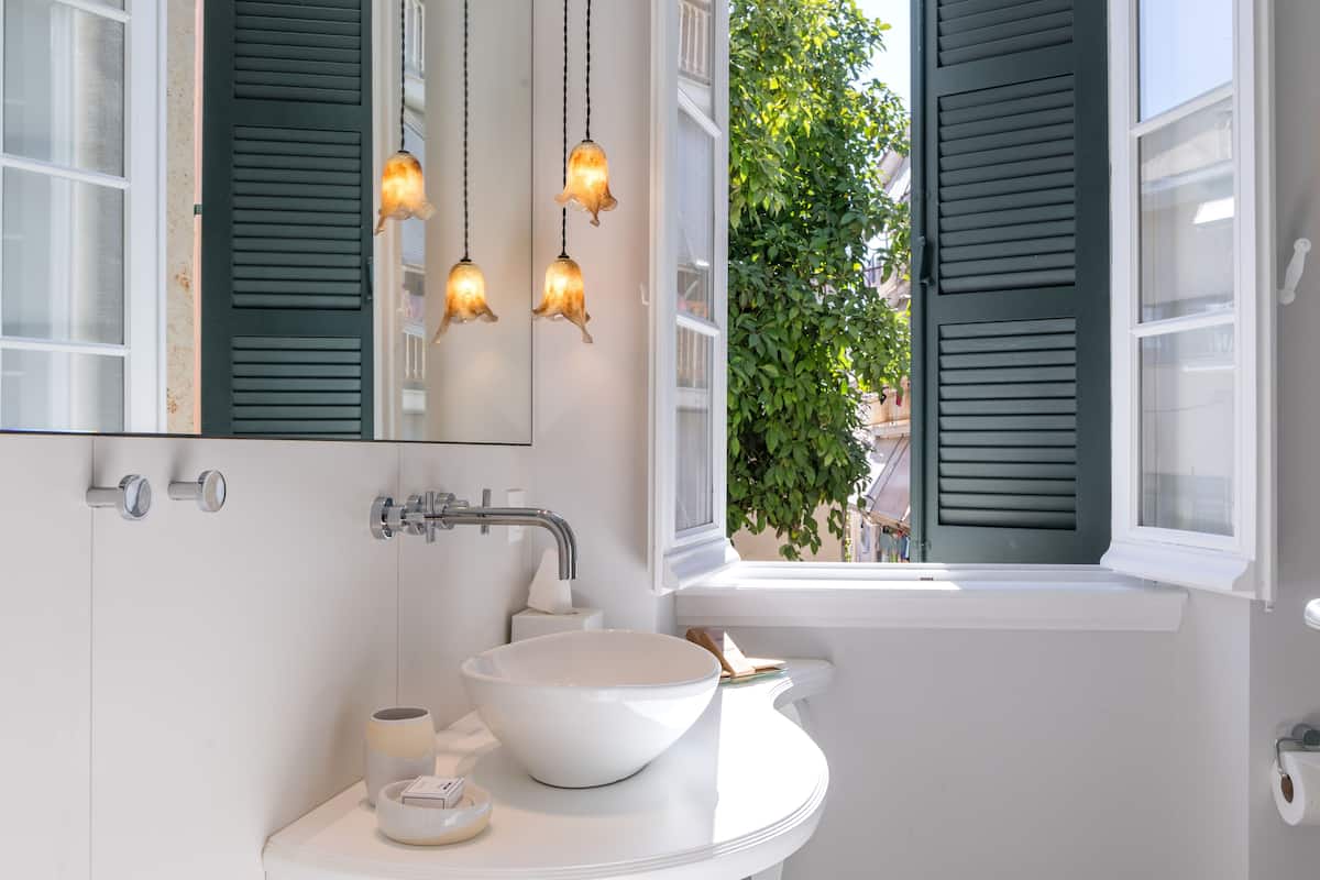 superior double room, garden view (#2) | bathroom | shower, rainfall showerhead, designer toiletries, hair dryer