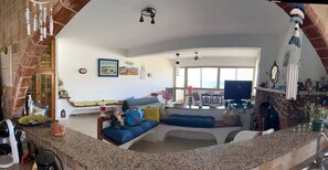 Smart TV, fireplace, video games, books