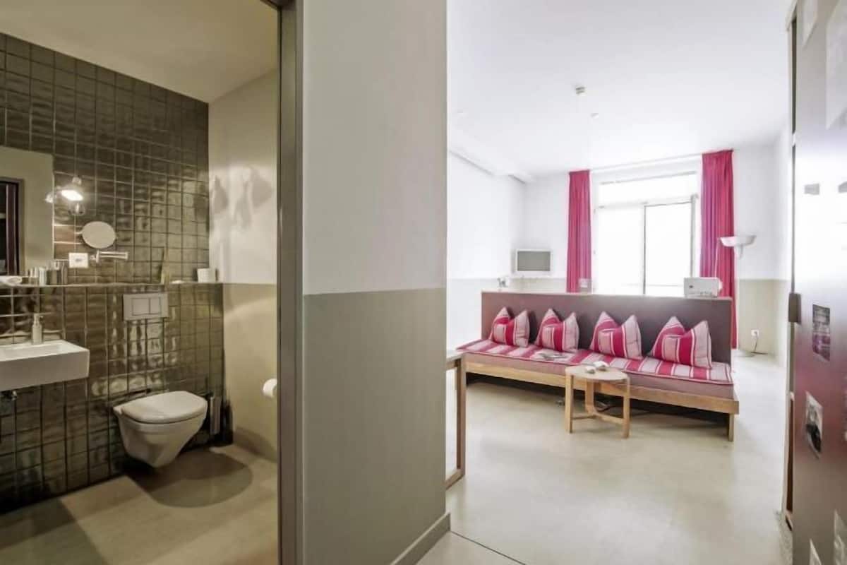 Bathroom | Shower, hair dryer, towels, soap