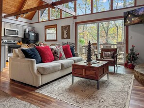 Smart-tv en een open haard