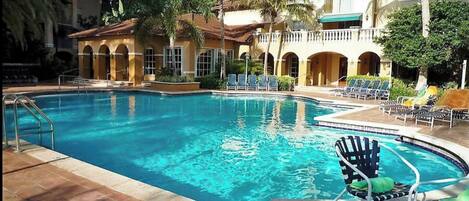 Outdoor pool, a heated pool