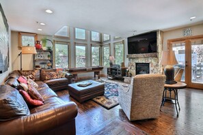 テレビ、暖炉、書斎 / ワークスペース