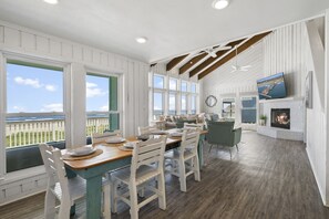 Dining - Beachfront + Hot Tub | Fireplace | Putt-Putt | Pet (Galveston)