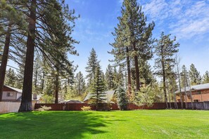 Property grounds - Quiet Cabin in Montgmery Estates with Large Backyard only minutes from the Epicenter of Tahoe!! (South Lake Tahoe)