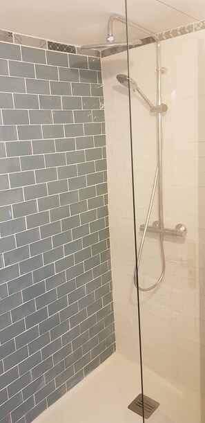 Shower, hair dryer, towels, soap - Gîte Timéo Mont saint-michel (Pontorson)