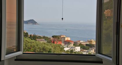 Maiso house nestled between the sea and olive trees