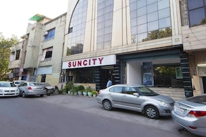 Welcome to Suncity, a commercial establishment with a unique blend of modern and traditional architecture.