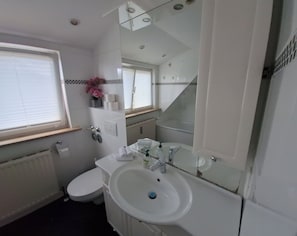 Hair dryer, towels, soap, toilet paper - Sunny apartment with big sundeck (Munich)