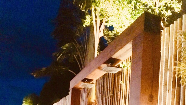 A pathway lined with a wooden pergola and plants, leading to a building with a white facade. - Wonderful house ❤️   (São Sebastião)