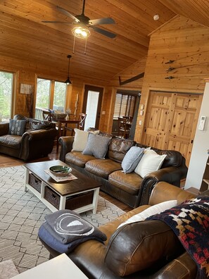 Smart TV, fireplace, Netflix, streaming services