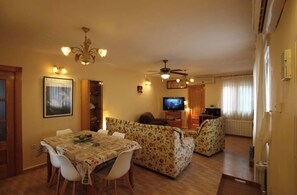 Televisie en een open haard