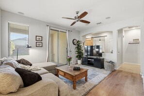 Télévision, lecteur de DVD, livres, vidéothèque