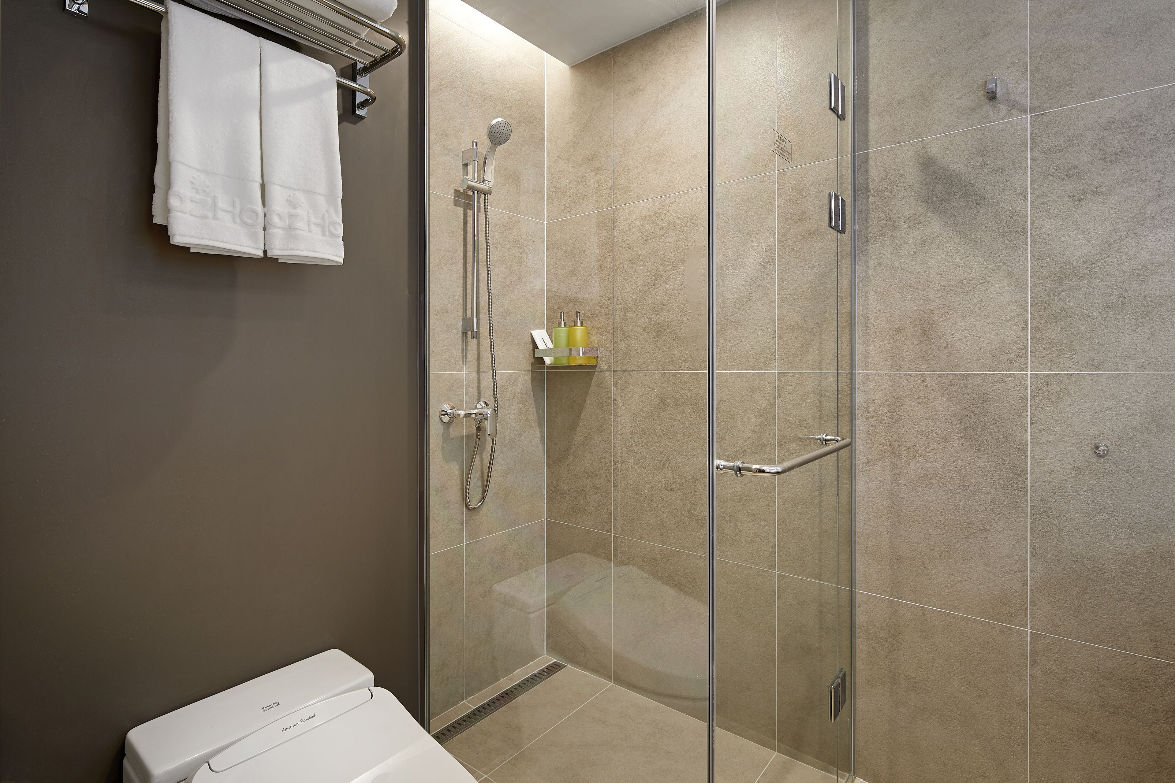 free toiletries, hair dryer, bathrobes, slippers